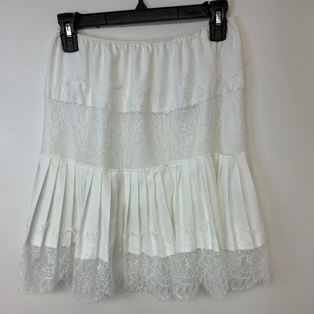 Skirt mini tired  lace coquette feminine delicate lightweight festival SZ L